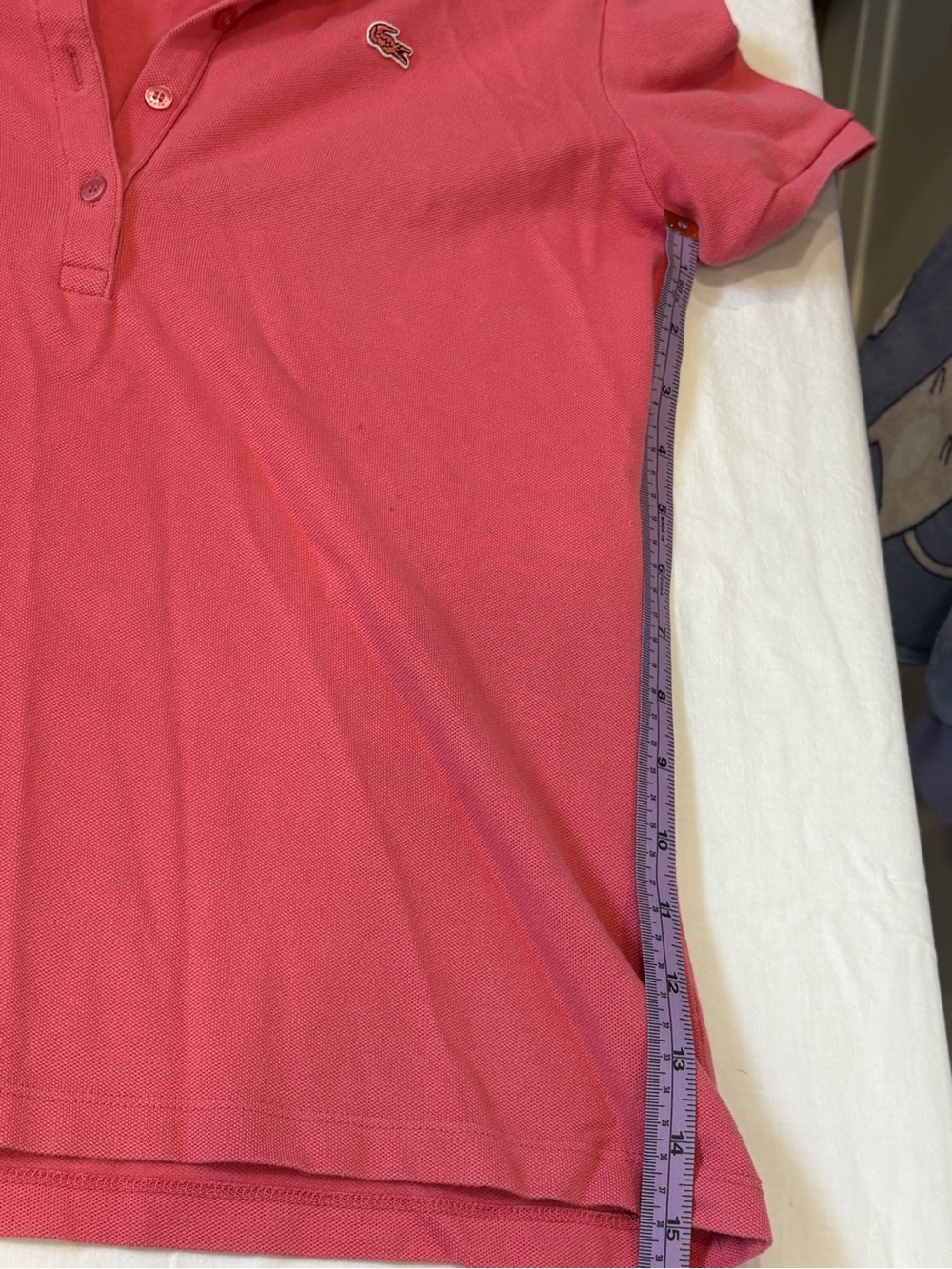 Lacoste Coral Pink Short-Sleeve Polo Top #1014 - Picture 8 of 12